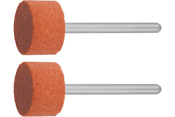 Шлифовальный абразивный круг Зубр на шпильке P 120 d 15x10x3.2 мм L 45 мм 2 шт. 35910