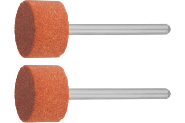 Шлифовальный абразивный круг Зубр на шпильке P 120 d 15x10x3.2 мм L 45 мм 2 шт. 35910