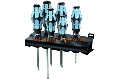 Набор отверток 3334/3350/3355/6 Satz 6-tlg. / set 6 pcs. WERA WE-032063