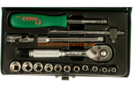 Универсальный набор инструментов Hans 1/4" 16 предметов 2616M