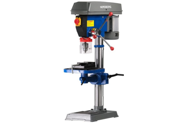 Сверлильный станок NORDBERG 750Вт, 16мм, макс расстояние до стола 410мм, 16 скоростей, тиски ND1660