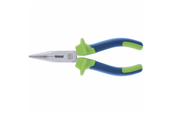 Прямые длинногубцы СИБРТЕХ 200 мм, двухкомпонентные рукоятки 17106