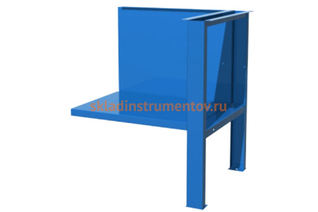 Полка/стенка и верстачная опора для однотумбового верстака, синяя FERRUM 01.501-5015