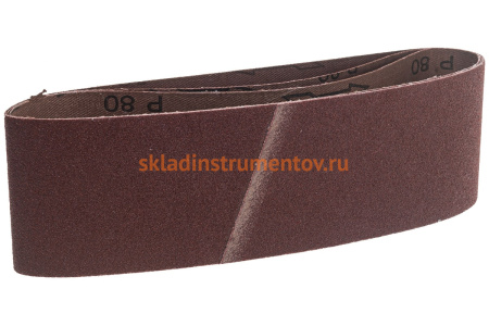 Лента абразивная бесконечная (3 шт; 75х533 мм; P80) Vira 555280