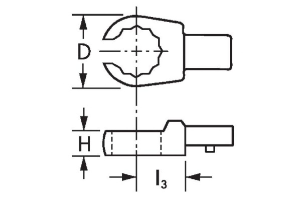 Насадка для ключа динамометрического (открытая; 11 мм) HEYCO HE-00792511180