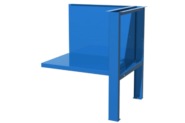 Полка/стенка и верстачная опора для однотумбового верстака, синяя FERRUM 01.501-5015