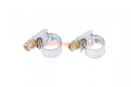 Металлические хомуты СИБРТЕХ, стандартное болтовое крепление, 10-16 мм, 2 шт, ширина 9 мм 47655