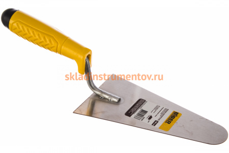 Полукруглая кельма нержавеющая сталь пластиковая рукоятка BIBER 180мм /50/ тов-191425