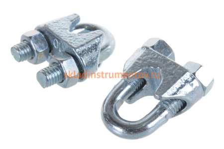 Зажим троса ЗУБР DIN 741, 10мм, 2 шт, оцинкованный, Профессионал 304416-10 Зажим троса ЗУБР DIN 741, 10мм, 2 шт, оцинкованный, Профессионал 304416-10