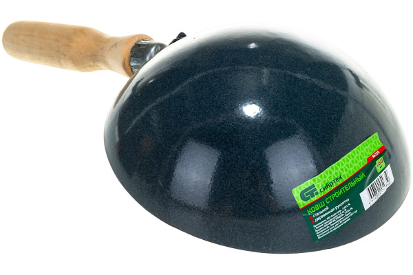 Стальной строительный ковш СИБРТЕХ 160 мм деревянная ручка 86225