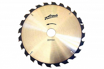 Диск пильный тонкий (255 мм; 60T; 30 мм) по дереву профи АТАКА 8078960
