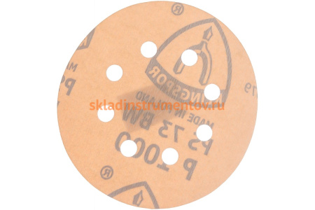 Круг шлифовальный на липучке для обработки красок, лаков и шпаклевок (125 мм; Р1000; 8 отверстий) KLINGSPOR 307111