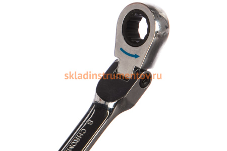 Накидной шарнирный ключ с трещоткой 8х10 мм JTC 5033