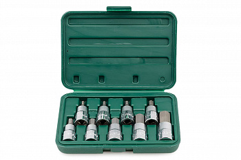 Набор торцевых головок-бит HEX (4-17 мм; 1/2") 9 шт. Hans 46026-9