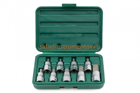 Набор торцевых головок-бит HEX (4-17 мм; 1/2") 9 шт. Hans 46026-9