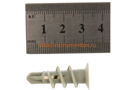 Нейлоновый дюбель Зубр МАСТЕР тип Дрива со сверлом, для гипсокартона, 33 мм, 100 шт 4-301265