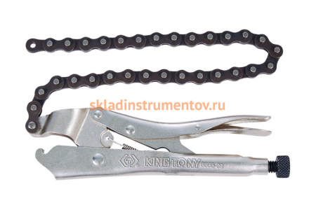 Зажим с фиксатором 225мм для труб 60-140мм KING TONY 6655-09