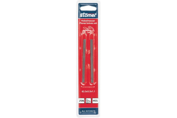 Набор ножей для рубанка PS-S-2 (82 мм; HSS) STOMER 93729578