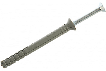 Дюбель-гвоздь полипропиленовый с потайным бортиком 100 шт. (6х60 мм; ТФ5) Зубр 4-301345-06-060