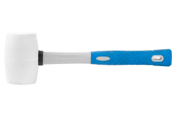 Киянка с фиберглассовой ручкой ЗУБР ПРОФЕССИОНАЛ резиновая белая, 230г 20531-230_z02