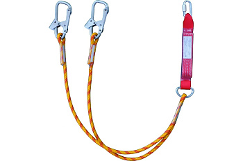 Двойной строп из каната с амортизатором ПРОГРЕСС СЕФЕТИ Строп аВд+Кс