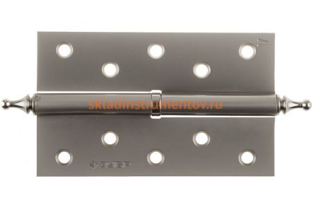 Дверная разъемная петля Зубр Эксперт 1 подшипник цвет матовая никель PN левая с крепежом 125x75x2.5 мм 2 шт. 37605-125-4L