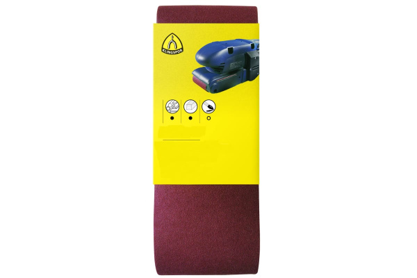 Шлиф-лента универсальная для шлифмашин (100х610 мм; Р80) 3 шт. KLINGSPOR 7082