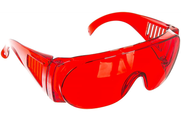 Очки защитные красные с боковой вентиляцией "STANDARD" STAYER 11045