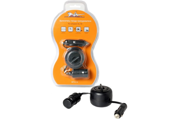 Прикуриватель-удлинитель на катушке 3м, 5А Airline ASP-3L-13