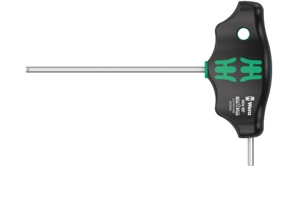 Шестигранная отвертка WERA 454 Hex-Plus HF с Т-образной рукояткой, с фиксацией крепежа, 3x100 мм WE-023334