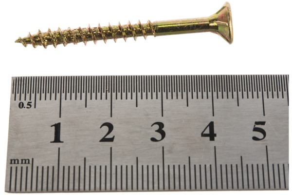 Универсальные шурупы для дерева, ДСП, ДВП Зубр хроматированные, PZ, 4,5x45мм, ТФ7, 35 штук 4-300407-45-045