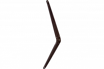 Угловой кронштейн с ребром СИБРТЕХ 350х400 мм коричневый 94029