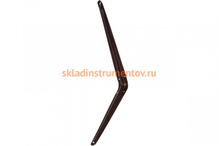 Угловой кронштейн с ребром СИБРТЕХ 350х400 мм коричневый 94029