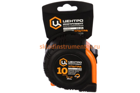 Магнитная рулетка, 10мх25мм Центроинструмент ULTRA