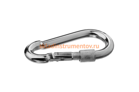 Карабин с предохранительной гайкой ЗУБР DIN 5299D, 5 мм, 1 шт 304556-05