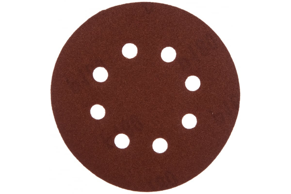 Круг абразивный на ворсовой подложке под липучку (5 шт; 125 мм; P180; 8 отв) MATRIX 73808