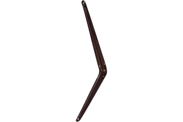 Угловой кронштейн с ребром СИБРТЕХ 350х400 мм коричневый 94029