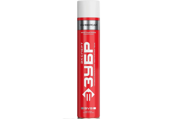 Монтажная пена ЗУБР STD 750 мл, адаптерная, всесезонная, SVS 41143_z01