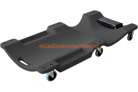 Подкатной пластиковый лежак WIEDERKRAFT 6 поворотных колес, мягкое изголовье WDK-84068