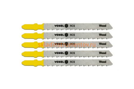Набор полотен по ламинату (5 шт; 100 мм) для электролобзика VOREL 27815