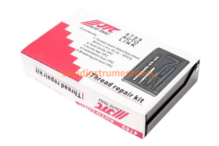 Набор для восстановления резьбы (вставки М14х1.5, L=21 мм, 5 штук) 9 предметов JTC 4789