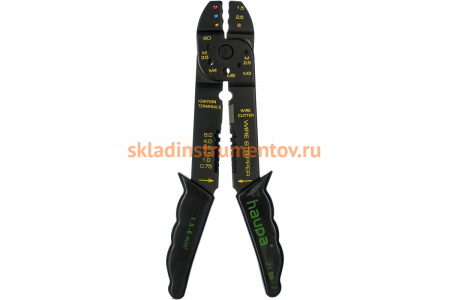 Универсальный обжимной инструмент для сжимающих кабельных наконечников HAUPA 210802