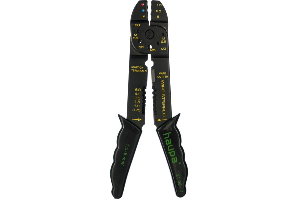 Универсальный обжимной инструмент для сжимающих кабельных наконечников HAUPA 210802