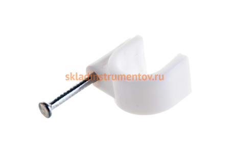 Круглая скоба с гвоздем Зубр для крепления кабеля 12мм, 40шт 45111-12