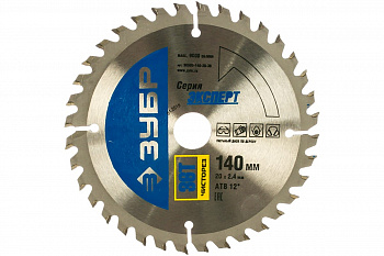 Диск пильный "Чистый рез" (140х20 мм; 36Т) по дереву Зубр 36905-140-20-36