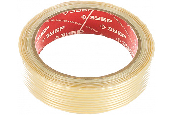 Однонаправленная клейкая лента Зубр "Эксперт" усиленная стекловолокном 25 мм х 25 м 12071-25-25