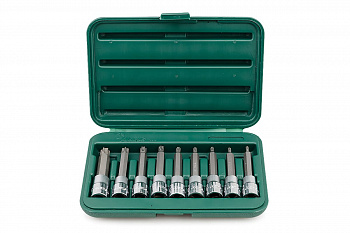 Набор торцевых головок-бит TORX (Т20-Т60; 1/2") 9 шт. Hans 46024-49