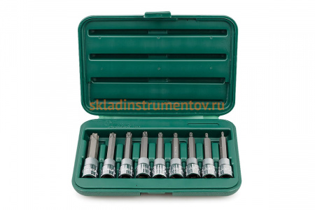 Набор торцевых головок-бит TORX (Т20-Т60; 1/2") 9 шт. Hans 46024-49