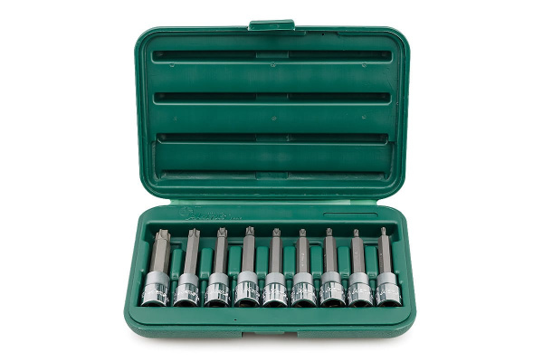 Набор торцевых головок-бит TORX (Т20-Т60; 1/2") 9 шт. Hans 46024-49