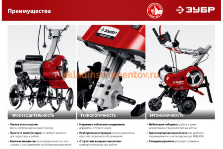 Электрический культиватор ЗУБР ККД-1800